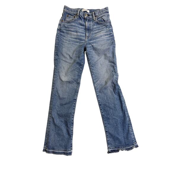 Moussy Vintage Jeans Women's 28 Straight Leg Raw Hem High Rise - Picture 1 of 6